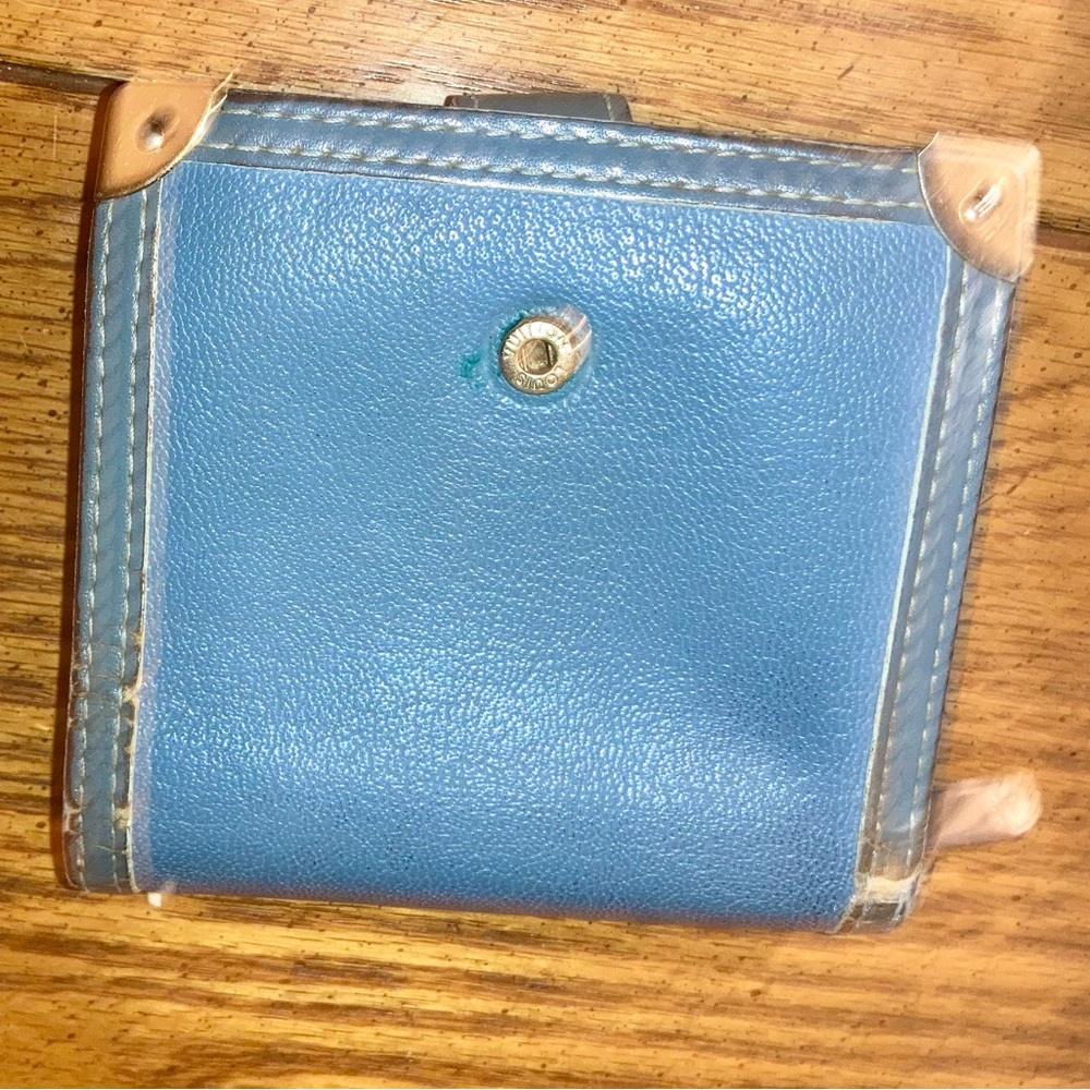 Louis Vuitton Vintage Suhari Compact Zip Wallet Leather Blue - Picture 8 of 12